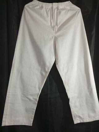 Pantalón blanco trabajo - elástico