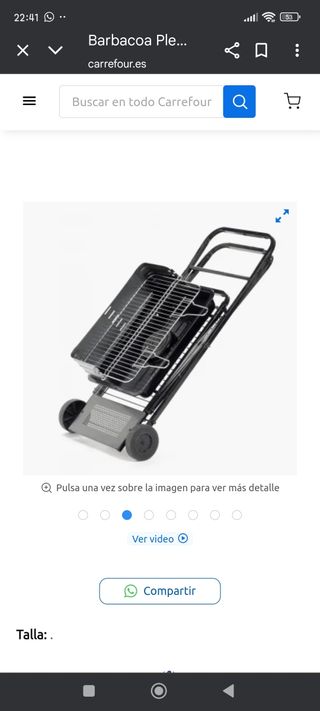 Barbacoa negra con ruedas