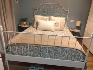 Estrutura de cama matrimonio forja blanca