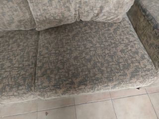 Sofá beige de tela