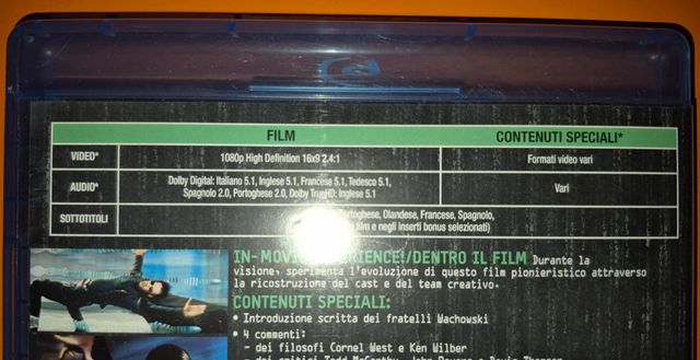 Blu-ray Matrix - Keanu Reeves ed. Italiana