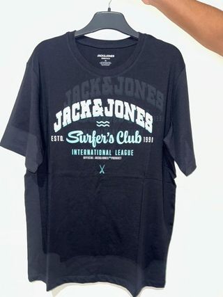 Camiseta Jack & Jones Surfer's Club Negra - M