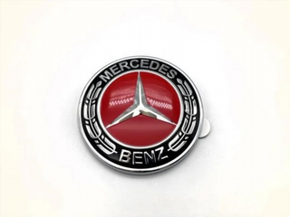 EMBLEMA LOGO CAPOT MERCEDES BENZ ROJO 57 mm
