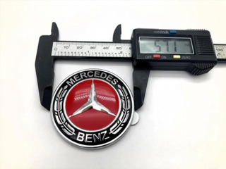 EMBLEMA LOGO CAPOT MERCEDES BENZ ROJO 57 mm