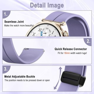 NUEVA Correa silicona reloj Huawei/Garmin Púrpura