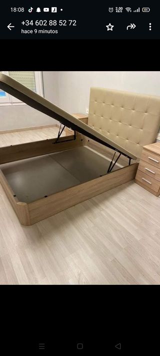 cama matrimonio nuevo 290€ canape colchon