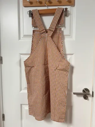 Vestido peto Zara cuadros marrón