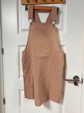 Vestido peto Zara cuadros marrón