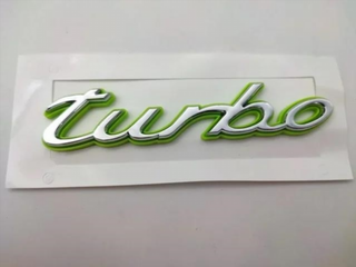 EMBLEMA PORSCHE TURBO E-HYBRID PLATA