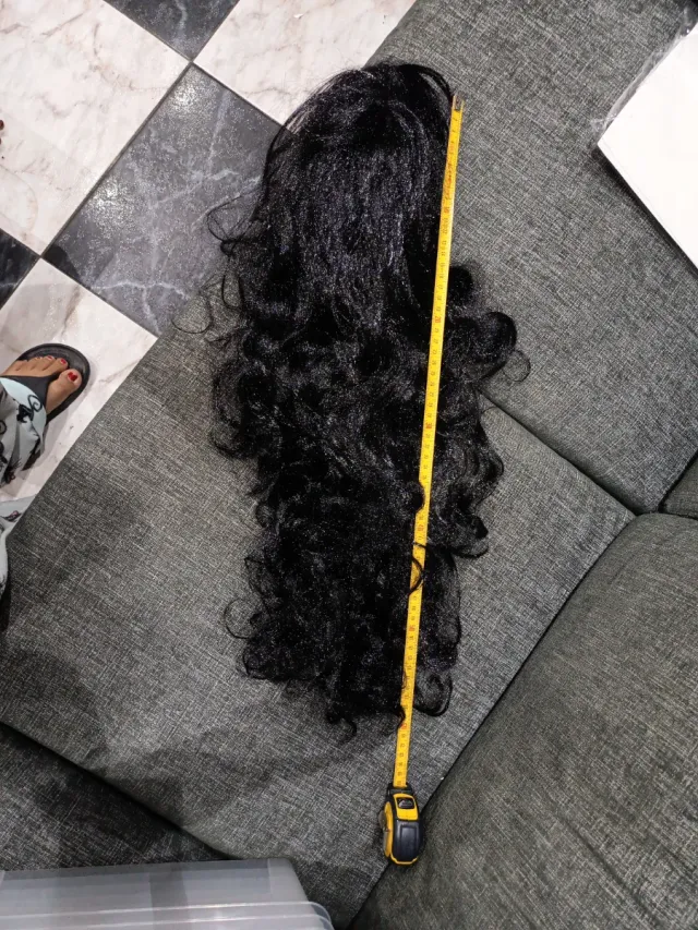 2 Pelucas Negras Onduladas QX