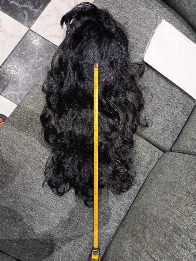 2 Pelucas Negras Onduladas QX