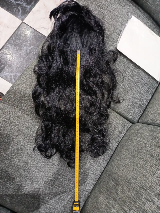 2 Pelucas Negras Onduladas QX