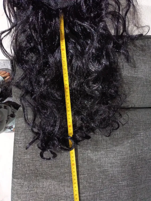 2 Pelucas Negras Onduladas QX