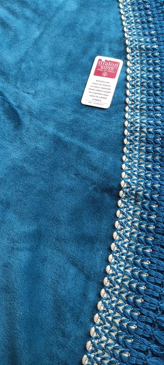 Mantel terciopelo azul marino J