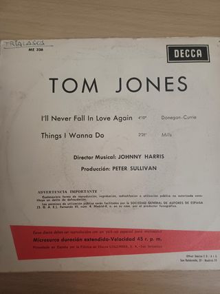 Vinilos singles Tom Jones