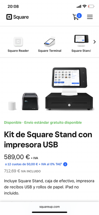 Square Stand (2ª generación, USB-C)