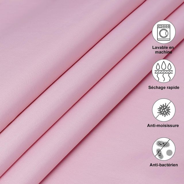 Cortina de ducha baño rosa impermeable 200x180 cm