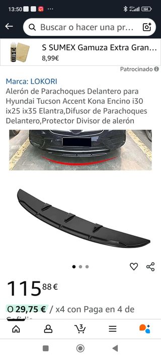 Difusor   lip delantero universal