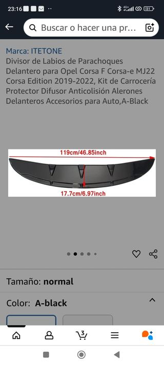 Difusor   lip delantero universal