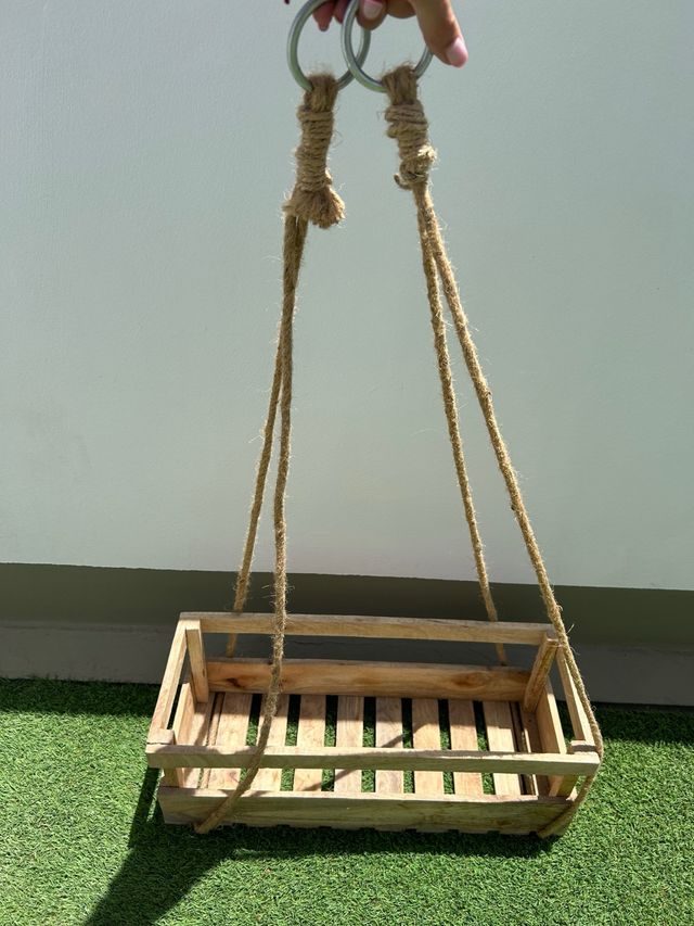 Macetero colgador madera