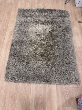 Alfombra shaggy beige-marrón