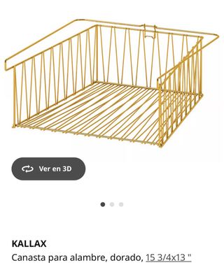 Cesta Kallax dorada metal
