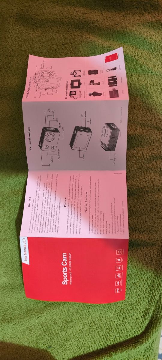 2 GoPro 1080p cámara deportiva azul y negra