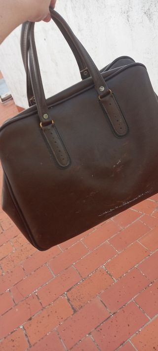 Bolso de mano marrón