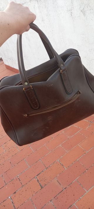 Bolso de mano marrón