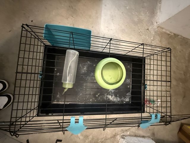 Jaula conejos cobayas - Negra