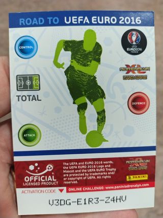 Carta Panini Pedro Rodriguez Euro2016