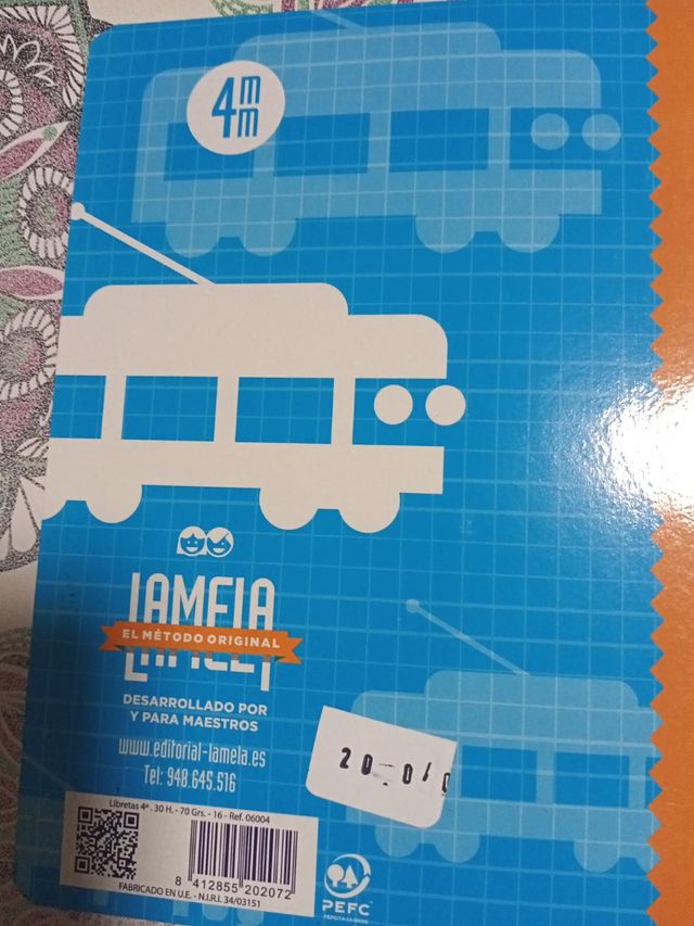 6x5€ Libreta Cuadro Lamela 4m