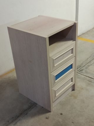 Escritorio pequeño con cajones - beige