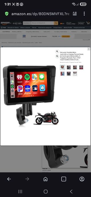 Radio Android Moto 5" Impermeable