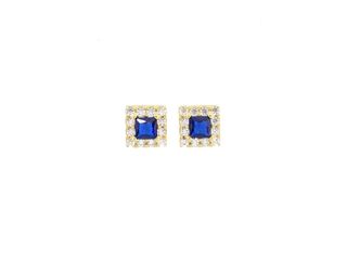 pendientes oro 18k con piedra
