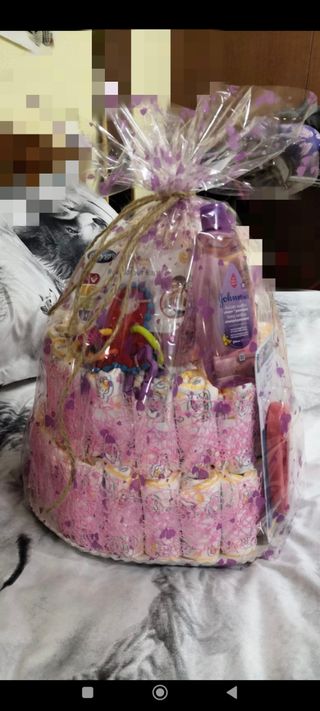 Tarta pañales bebé,para mascotas,para muñecos...