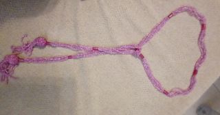 Collar de cuentas rosa vintage