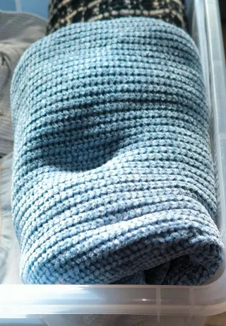 Jersey cuello alto azul acero- Talla S