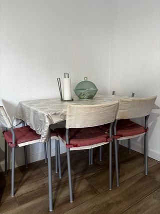 Mesa cristal moderna gris