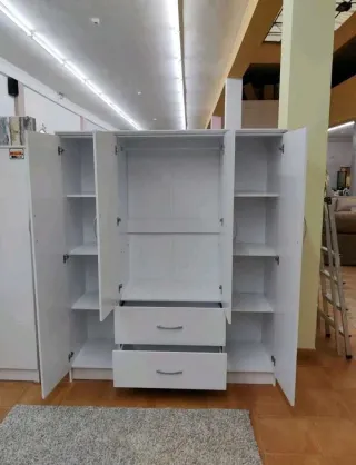 Armario 4 puertas blanco - Madera