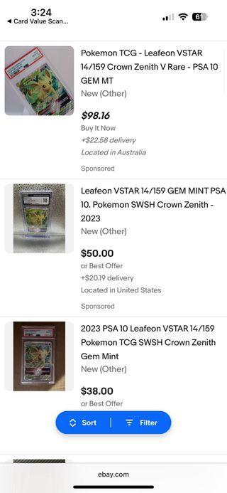 Leafeon VSTAR 014/159 Pokemon