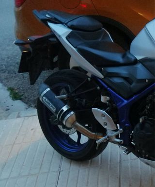 Yamaha MT03 – Ideal A2 Escape Arrow