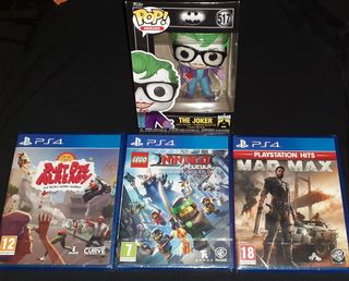 PS4:Mad Max,Lego Ninjago,Just die already+Figura +