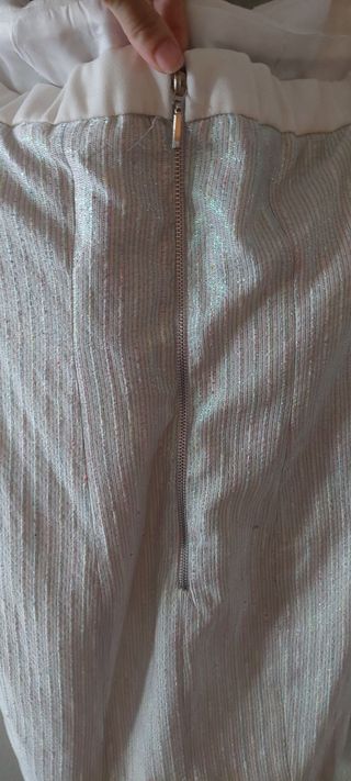 Vestido Blanco c/ Reflejos Verdes