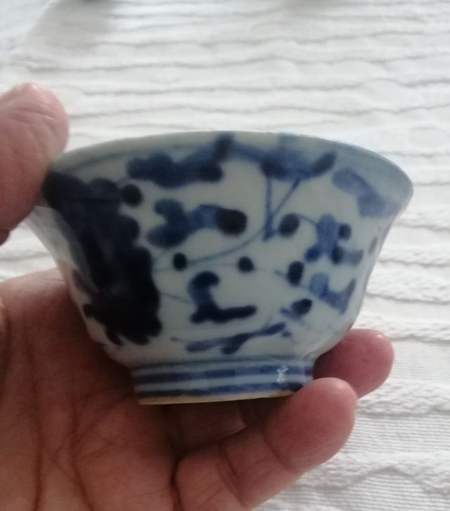 Antica Scodellina blu e bianca Qing
