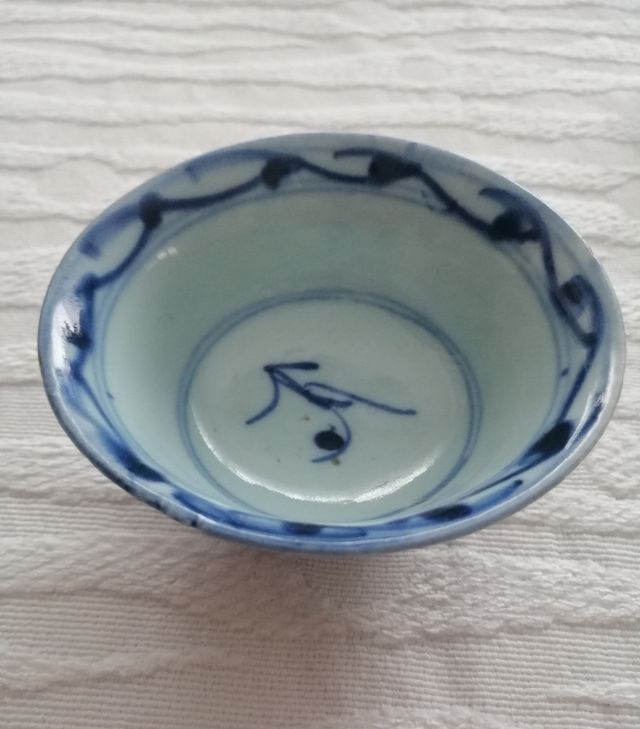 Antica Scodellina blu e bianca Qing
