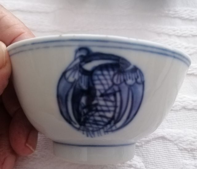 Antica Scodellina in Porcellana Blu e bianca Cina