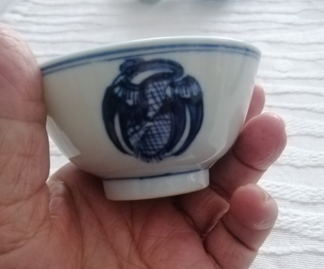 Antica Scodellina in Porcellana Blu e bianca Cina