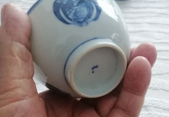 Antica Scodellina in Porcellana Blu e bianca Cina