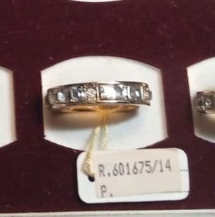 Anillo oro laminado 18kl blanco